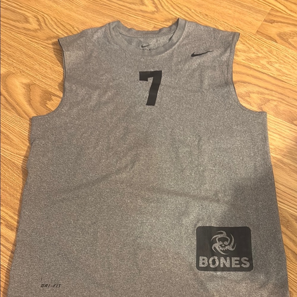 Nike Gray and Black Athletic Jersey
